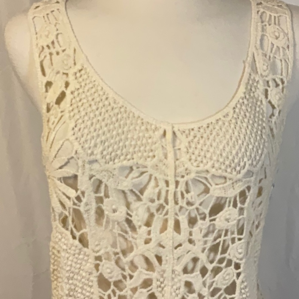 Olivia Sky Cotton Crochet Top - Picture 2 of 7